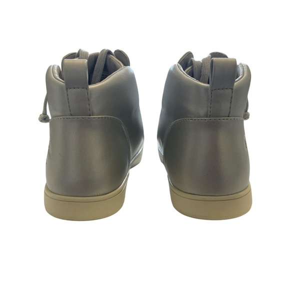 Silver Grey Metallic BILLY Sneaker Lace Mid Tops - Picture 9 of 14